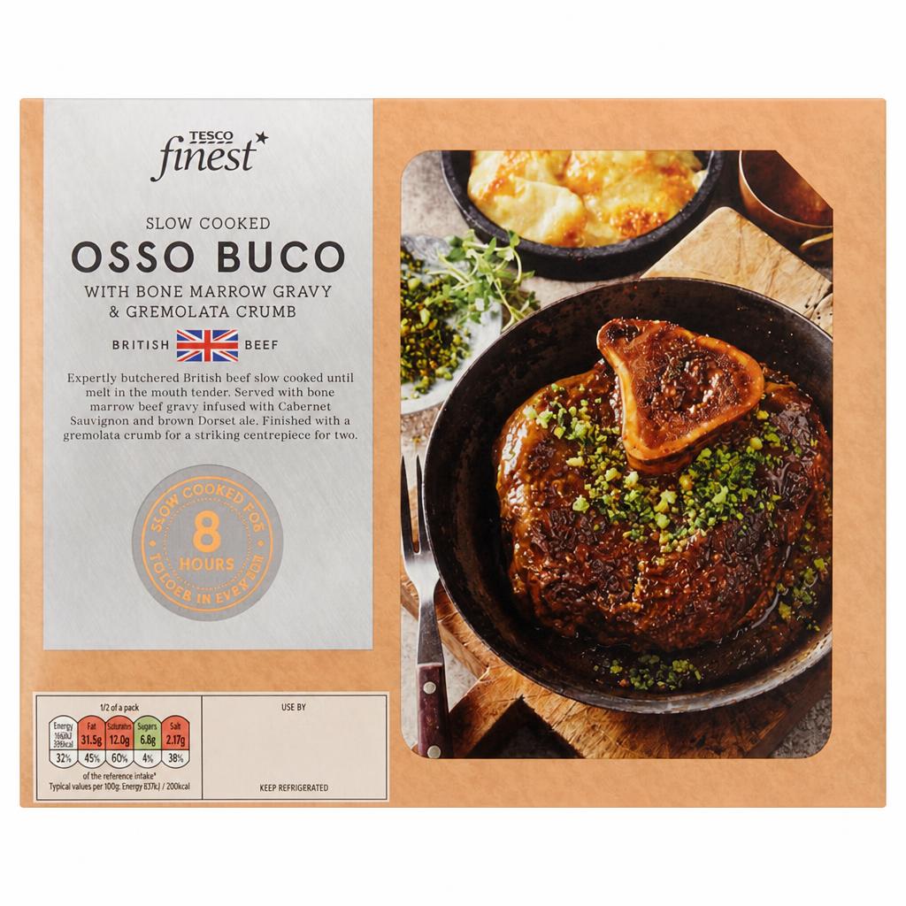 Tesco Finest Slow Cooked Osso Bucco with Bone Marrow gravy & Gremolata Crumb 805g