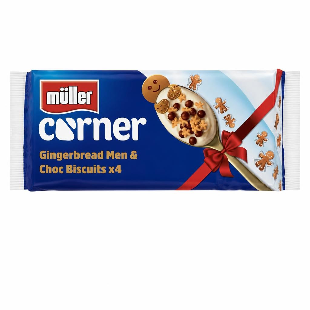 Muller Corner Yogurt Gingerbread Men & Choc Balls 4x124g