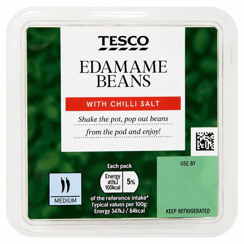 Tesco Edamame Beans with Chilli Salt 120g
