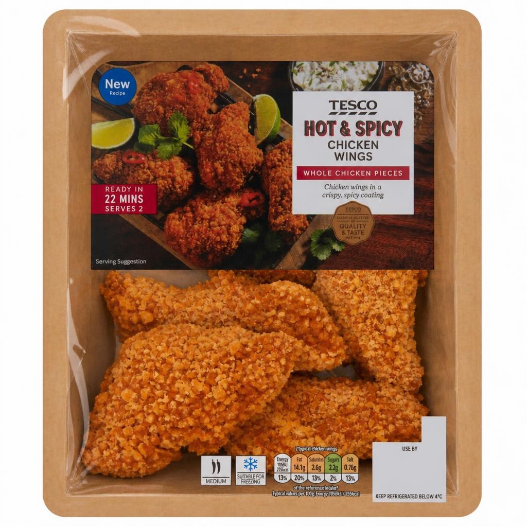 Tesco Hot & Spicy Chicken Wings 350g