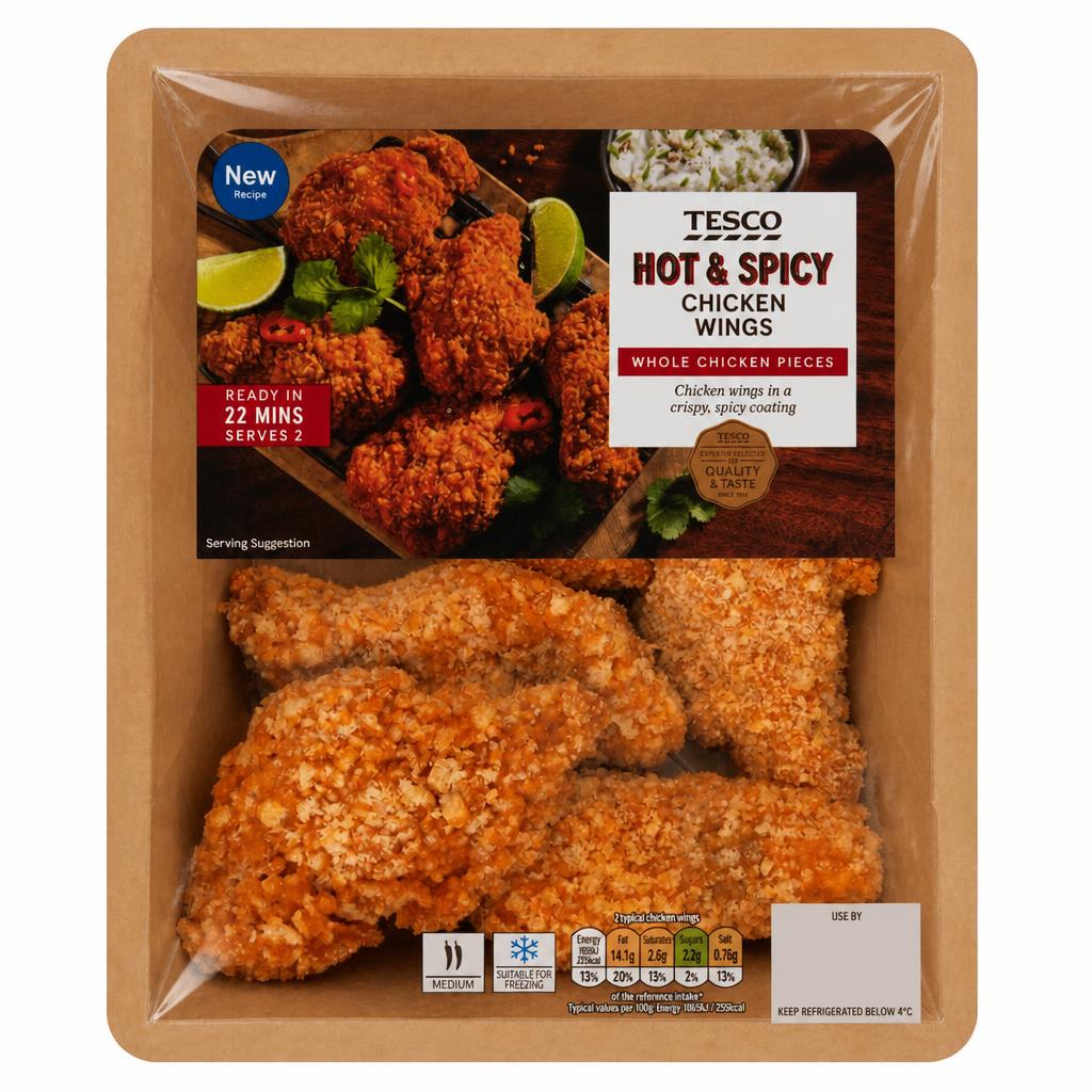 Tesco Hot & Spicy Chicken Wings 350g