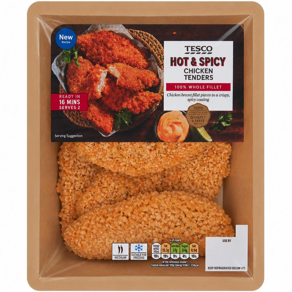 Tesco Hot & Spicy Chicken Tenders 305g