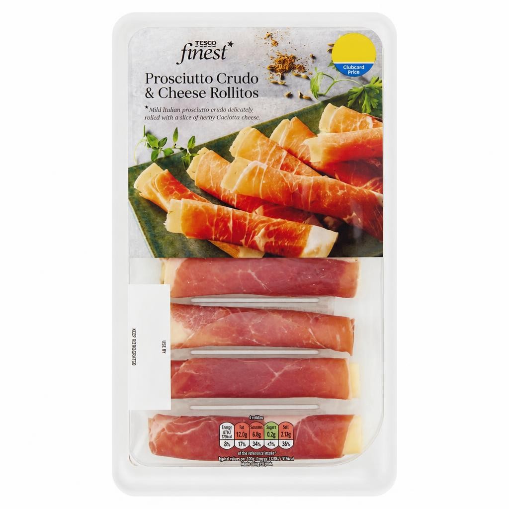 Tesco Finest Prosciutto Crudo & Cheese Rollitos 105g