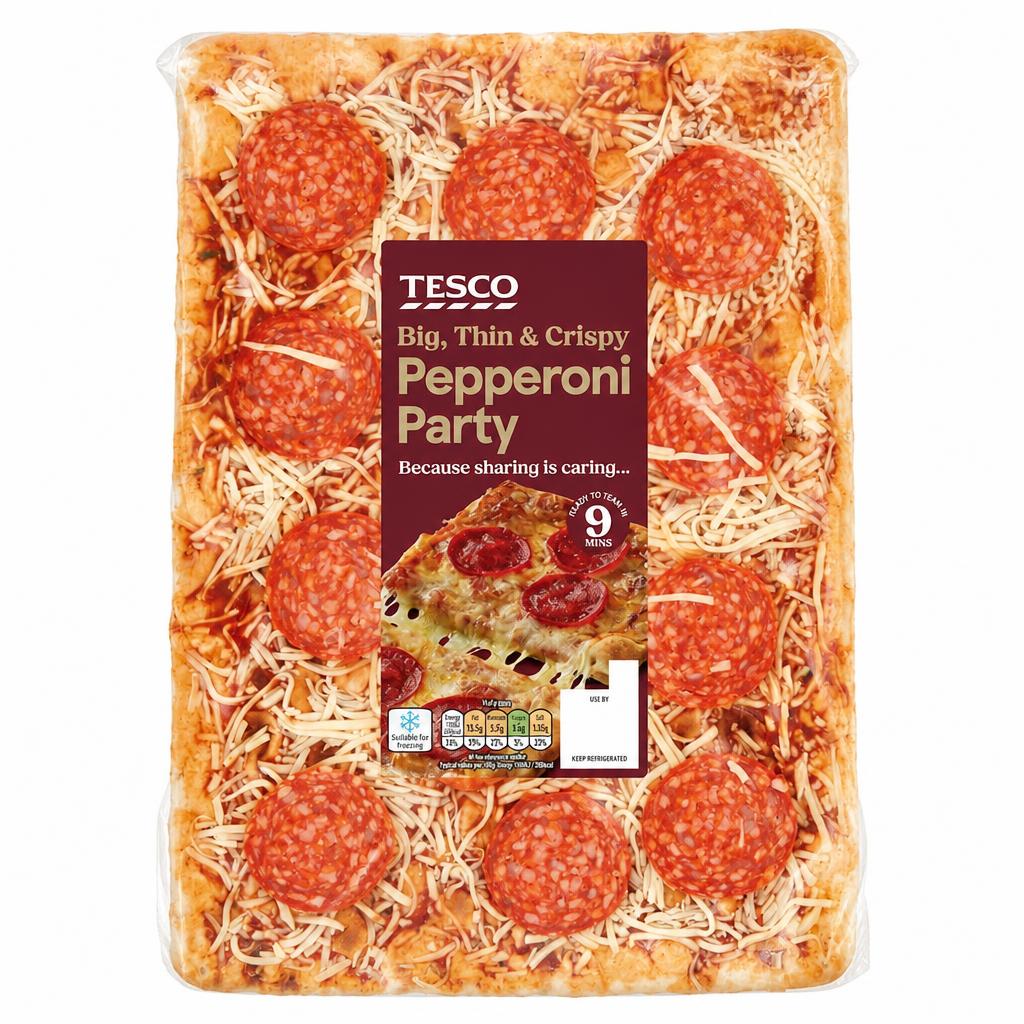 Tesco Pepperoni Party Pizza 284g