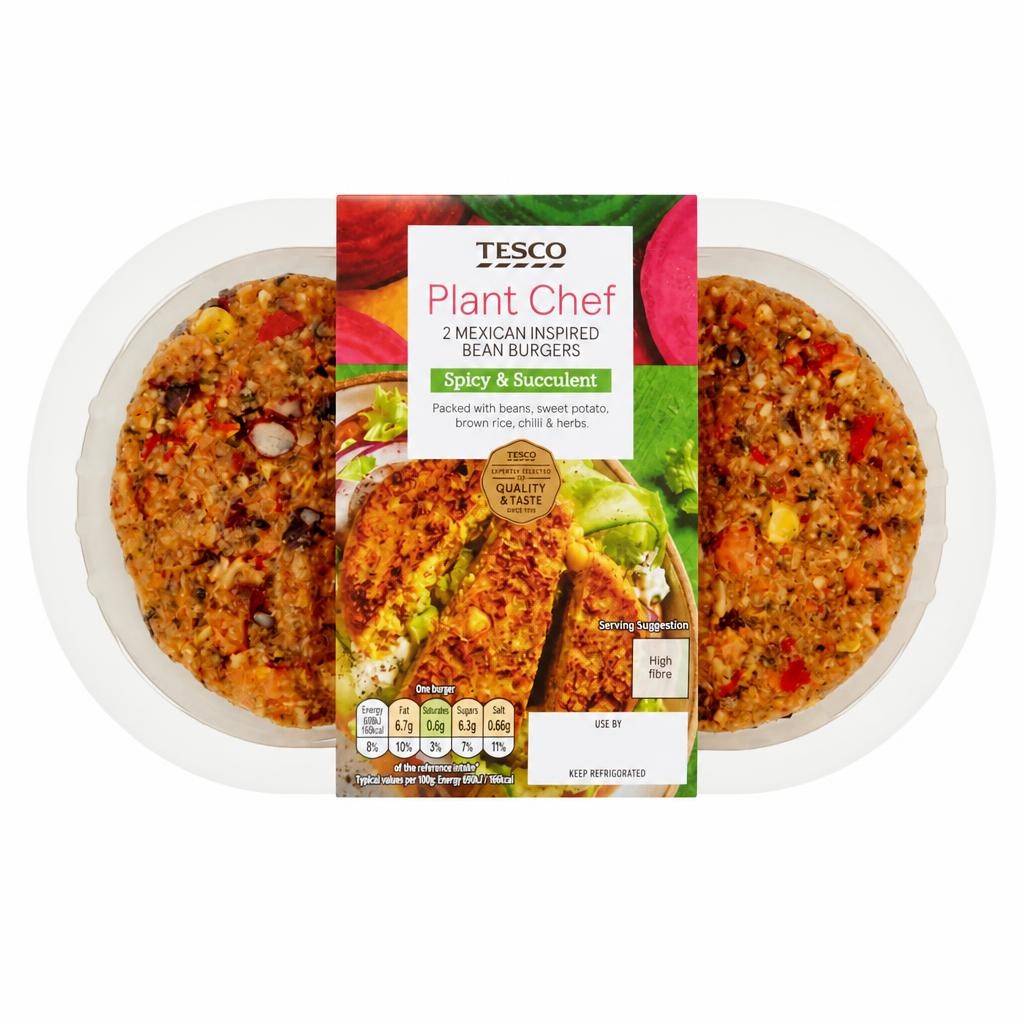 Tesco Plant Chef Mexican Inspired Bean Burgers 226g