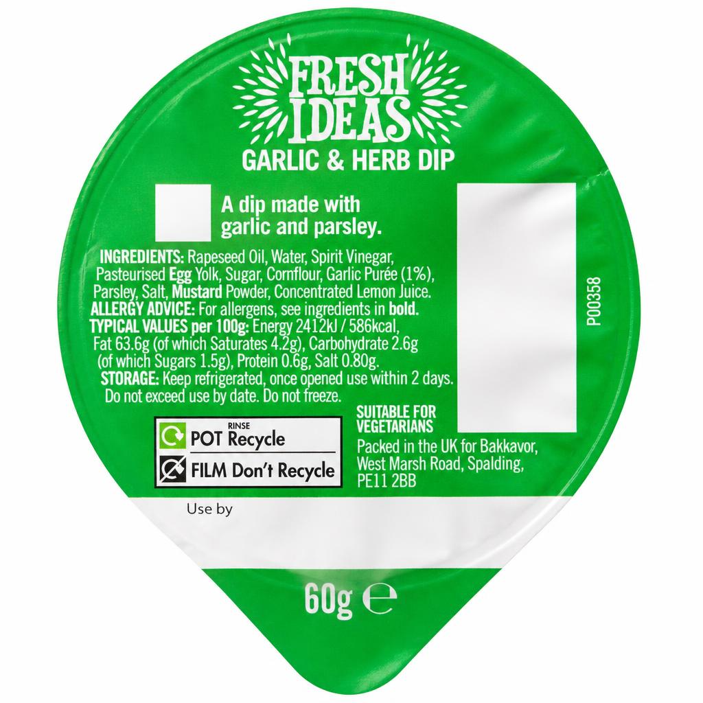Fresh Ideas Garlic & Herb Dip 60G