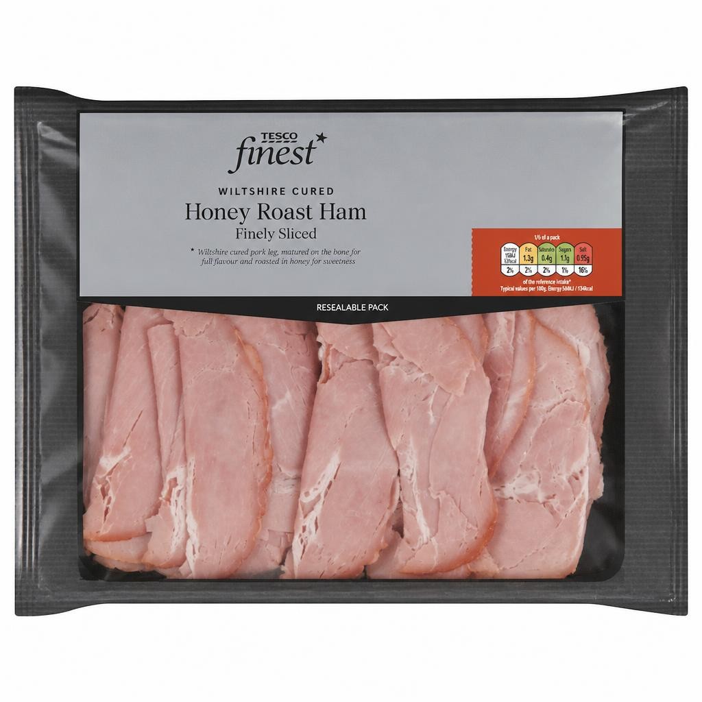 Tesco Finest Honey Roast Finely Sliced Ham 200g