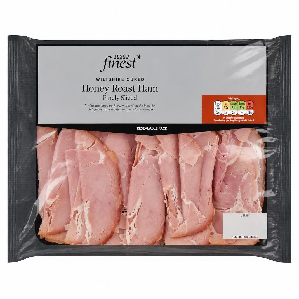 Tesco Finest Honey Roast Finely Sliced Ham 200g
