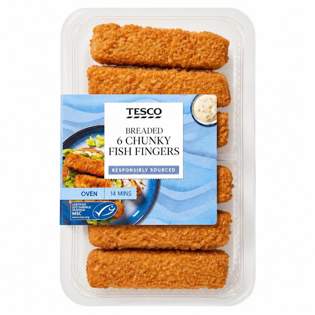 Tesco Breaded 6 Chunky Fish Fingers 300g