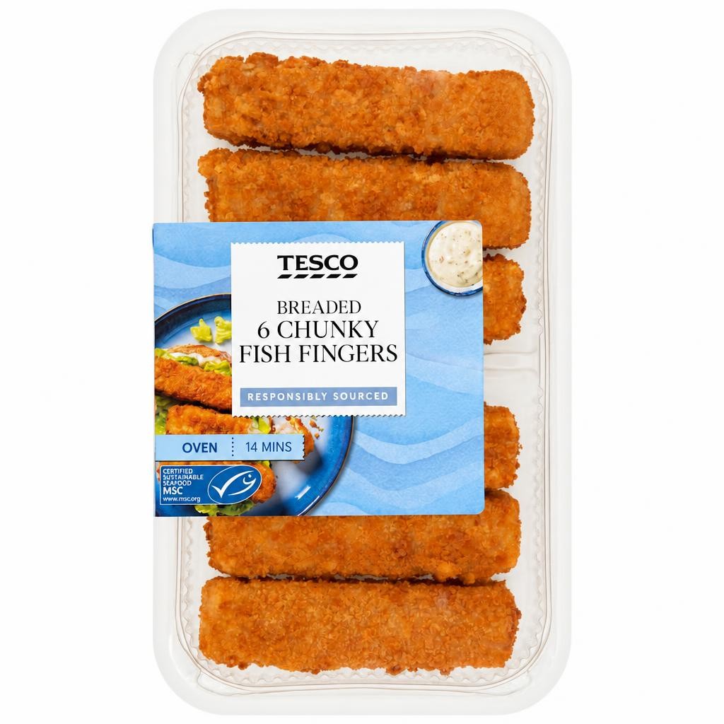 Tesco Breaded 6 Chunky Fish Fingers 300g