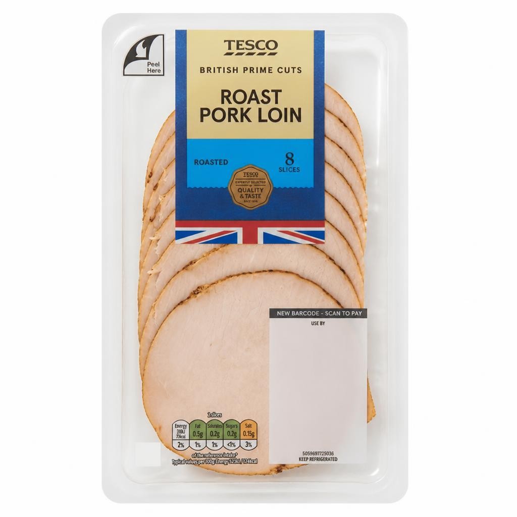 Tesco British Roast Pork Loin Slices 100g