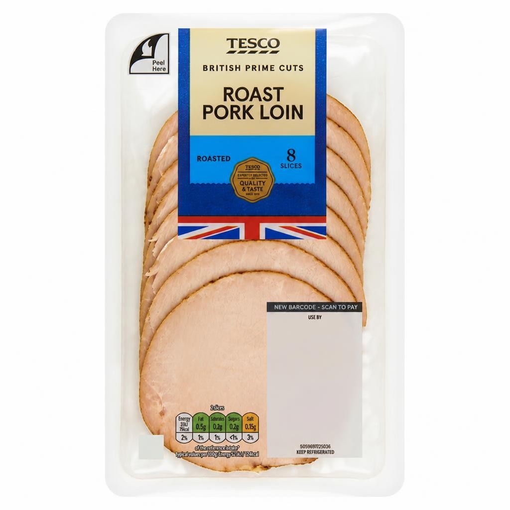 Tesco British Roast Pork Loin Slices 100g