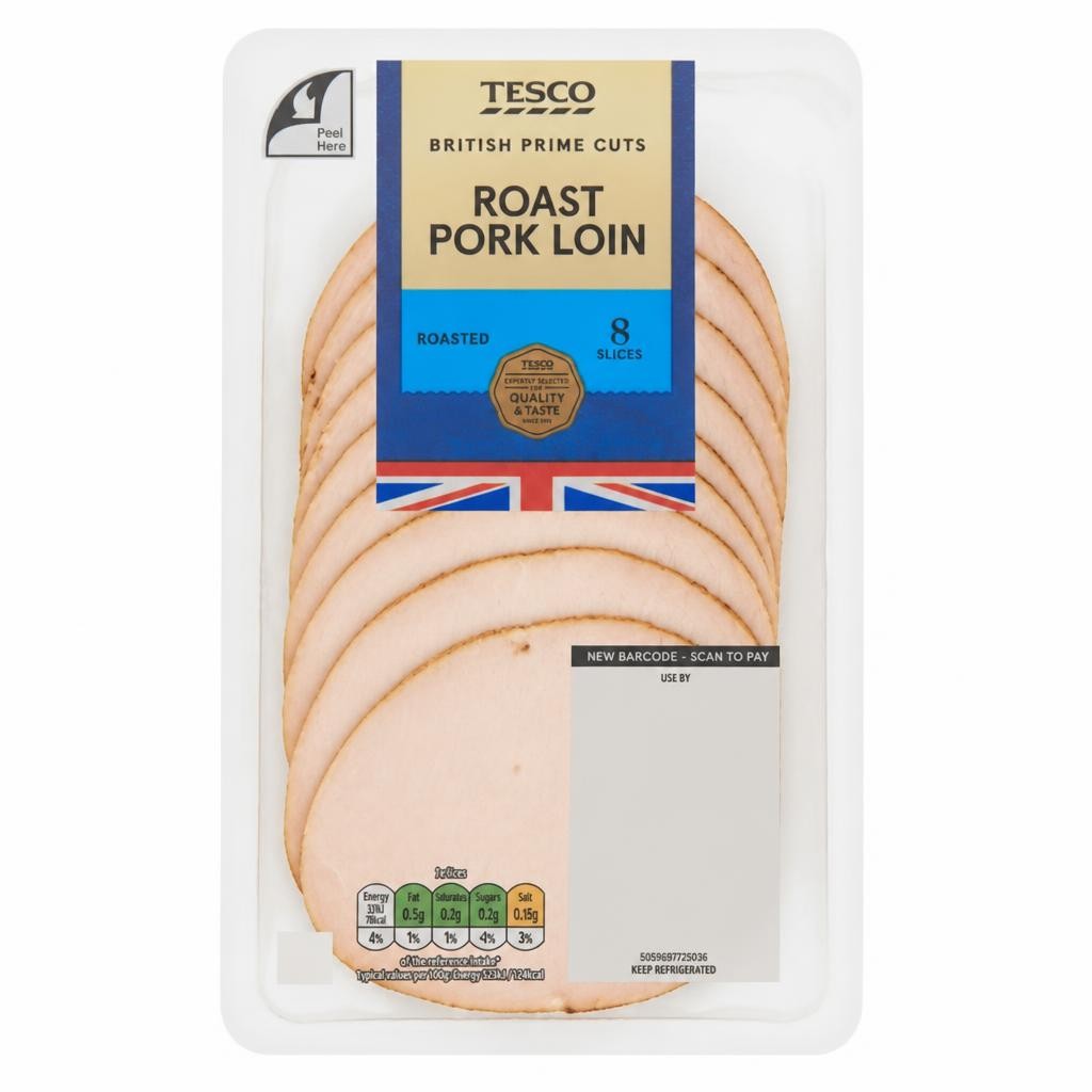 Tesco British Roast Pork Loin Slices 100g