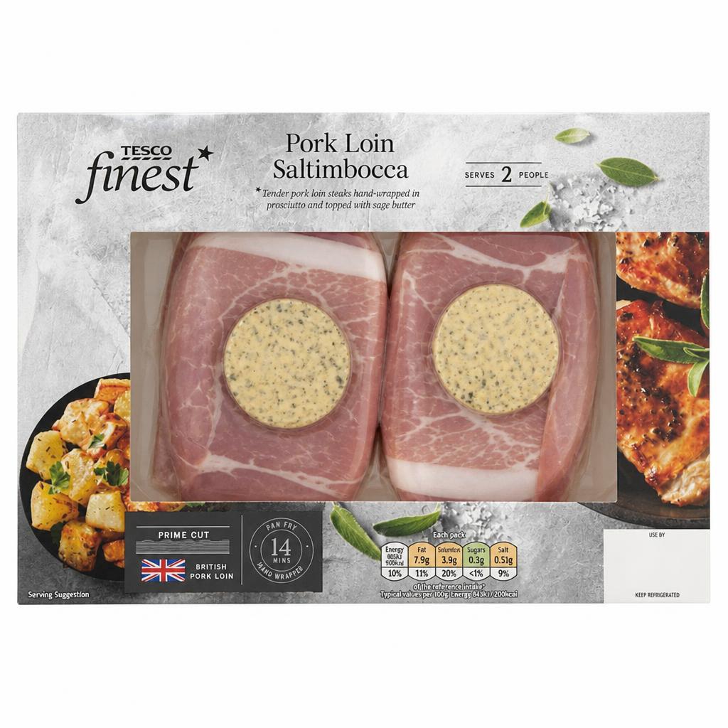 Tesco Finest Pork Loin Saltimbocca 305g