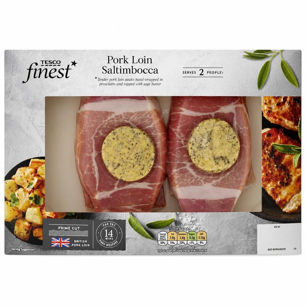 Tesco Finest Pork Loin Saltimbocca 305g