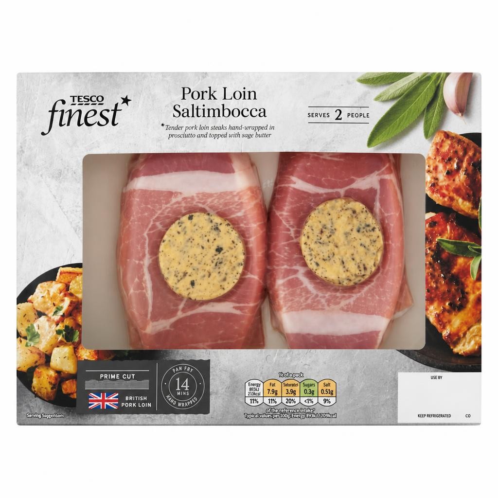 Tesco Finest Pork Loin Saltimbocca 305g