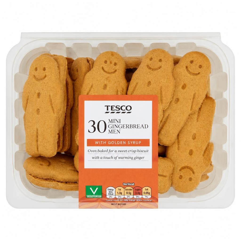 Tesco 30 Mini Gingerbread Men 300G