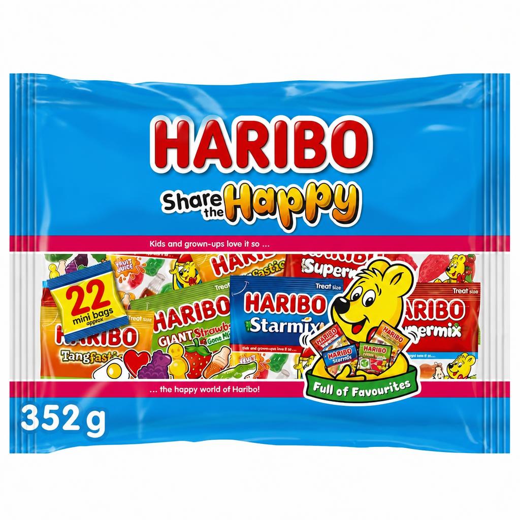 Haribo Share The Happy Fizzy & Fruit Gums 352G