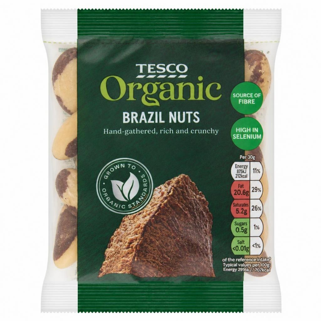 Tesco Organic Brazil Nuts 100G