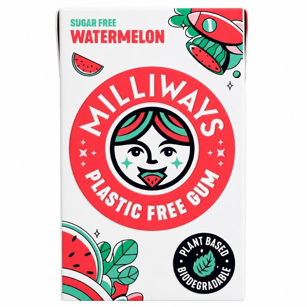 Milliways Super Natural Gum Watermelon 19g