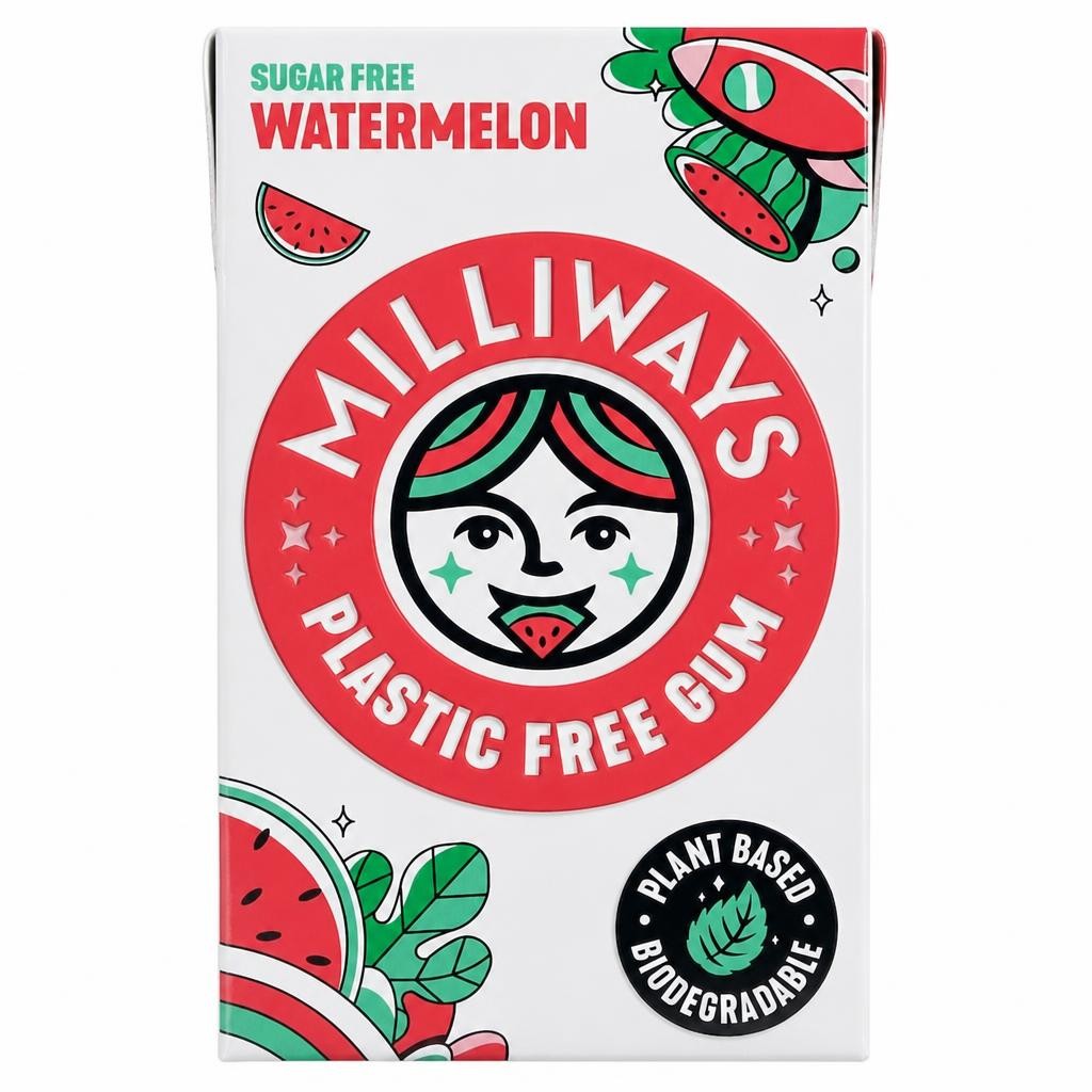 Milliways Super Natural Gum Watermelon 19g
