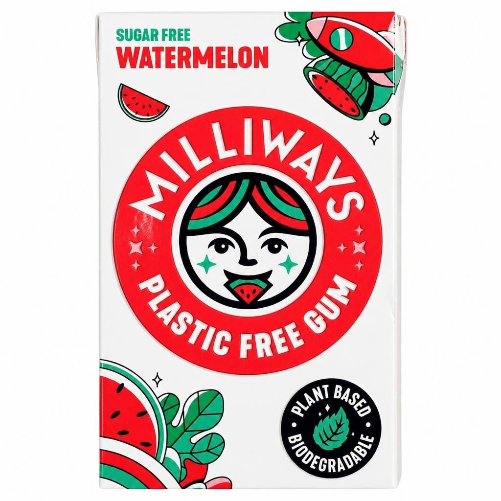 Milliways Super Natural Gum Watermelon 19g