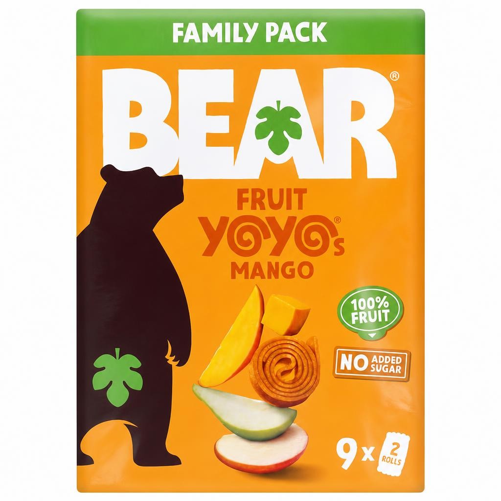 BEAR Fruit Yoyos Mango Family Pack 9 x 20g