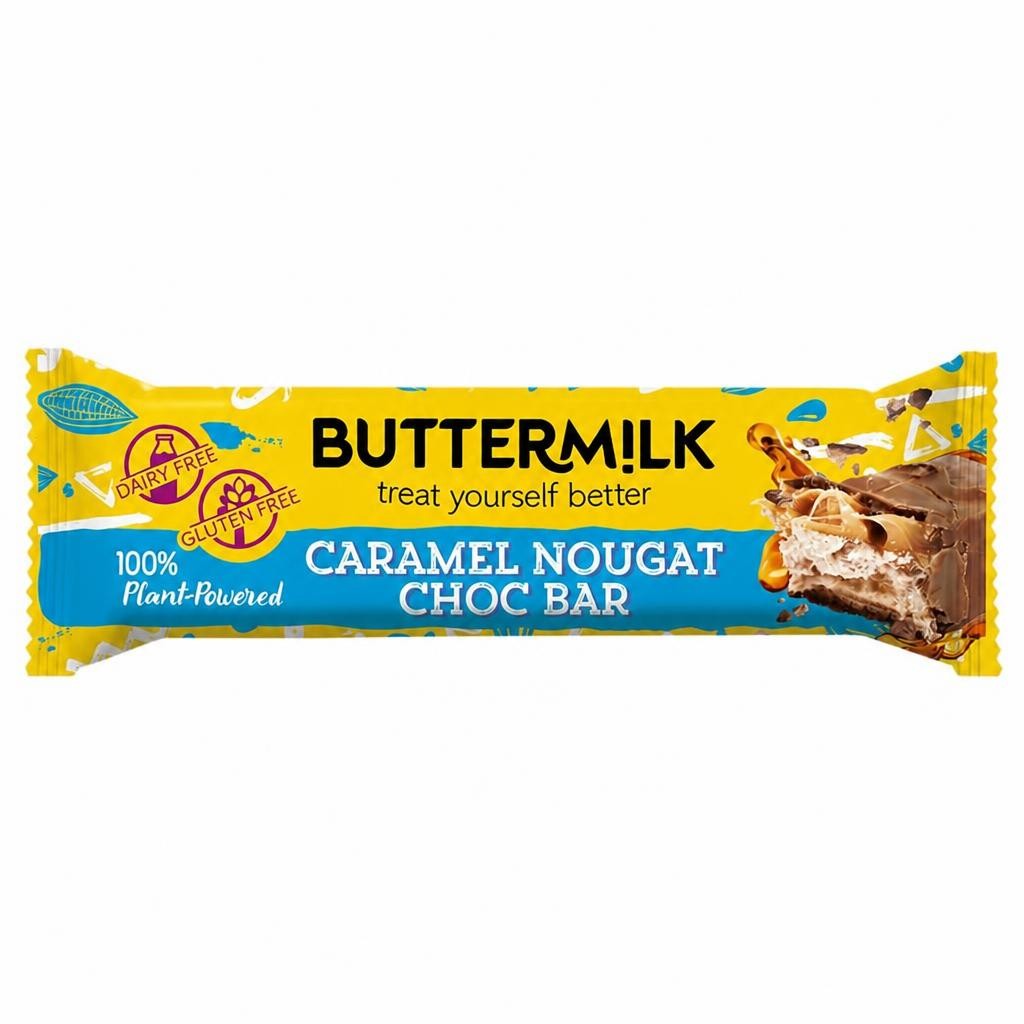 Buttermilk Plant-Based Choccy Bar - Caramel Nougat 50g