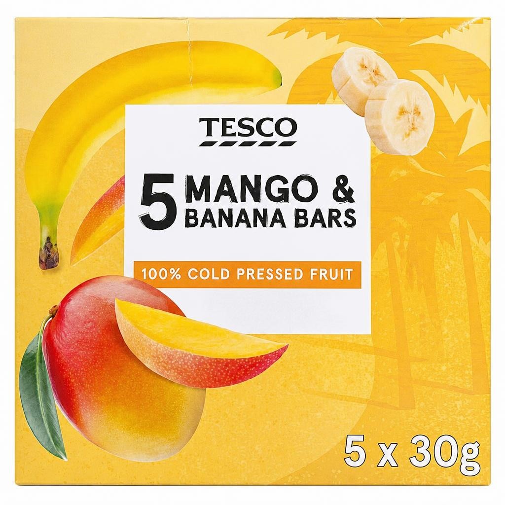 Tesco Mango & Banana Bars 5 X 30G