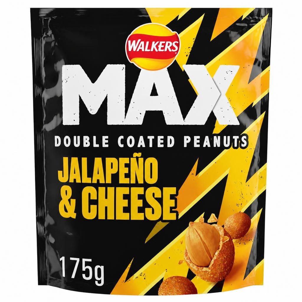 Walkers Max Coated Peanuts Jalapeño & Cheese Sharing Bag 175g