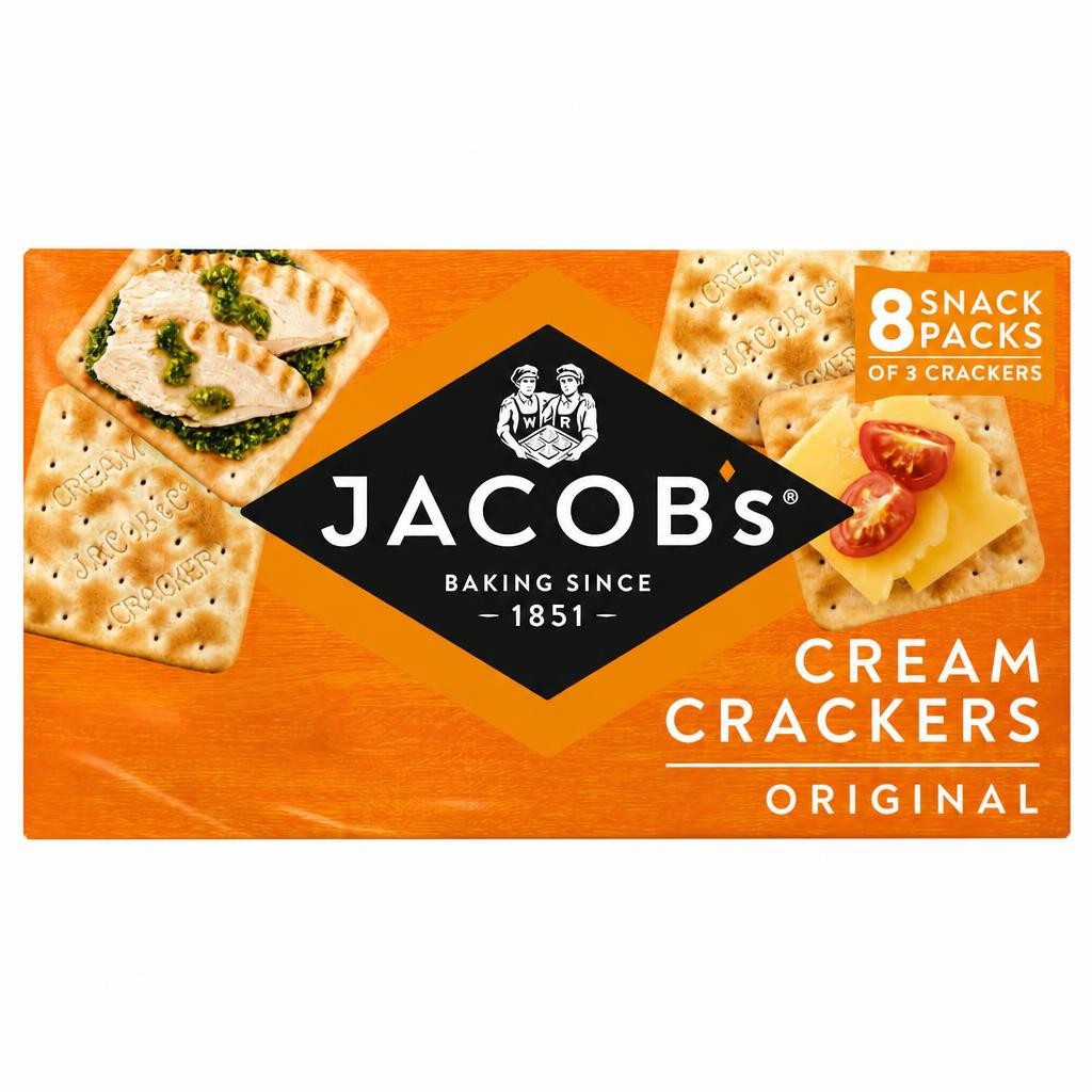 Jacob's Cream Cracker Multipack 8 Snack Packs 185g