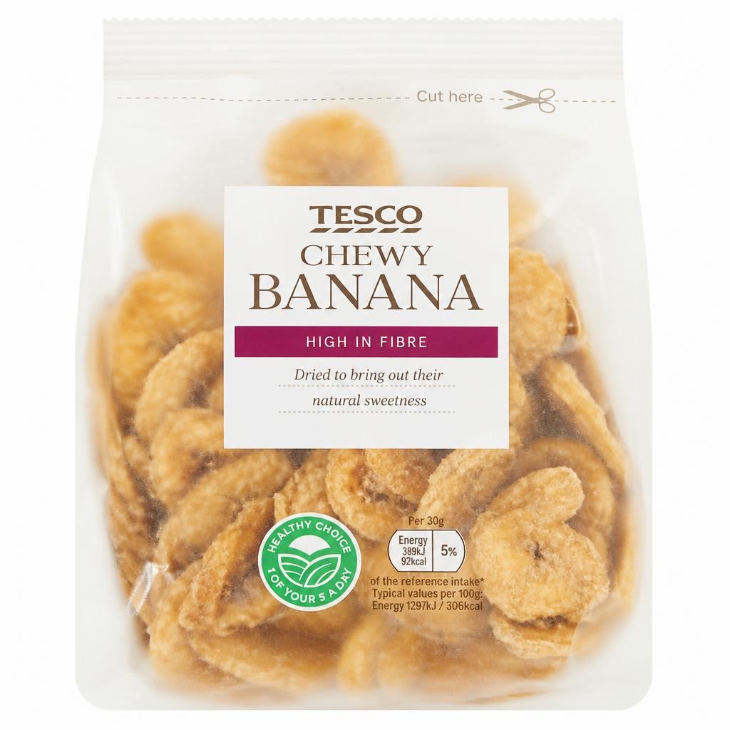 Tesco Chewy Dried Banana 200G