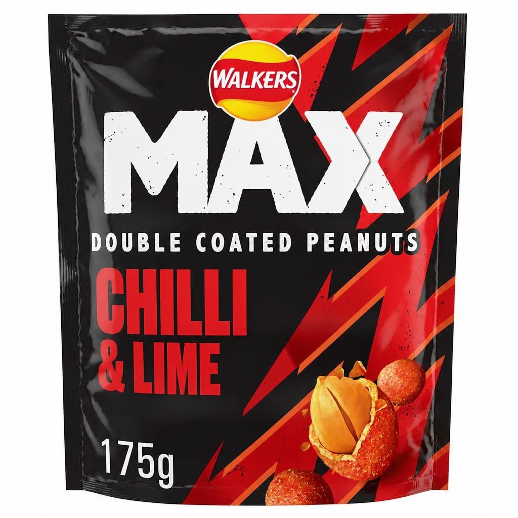 Walkers Max Double Coated Peanuts Chilli & Lime Sharing Bag 175g