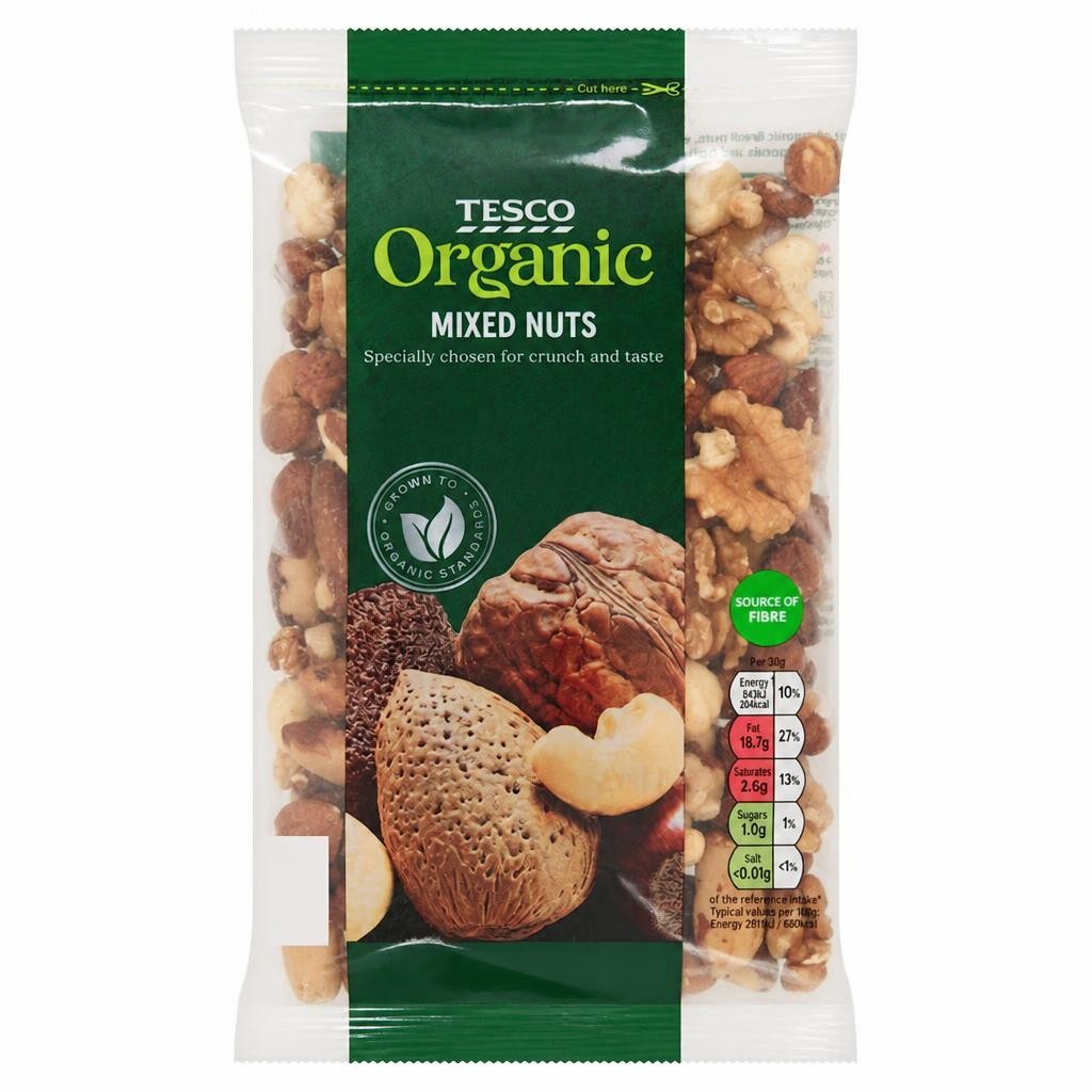 Tesco Organic Mixed Nuts 250G