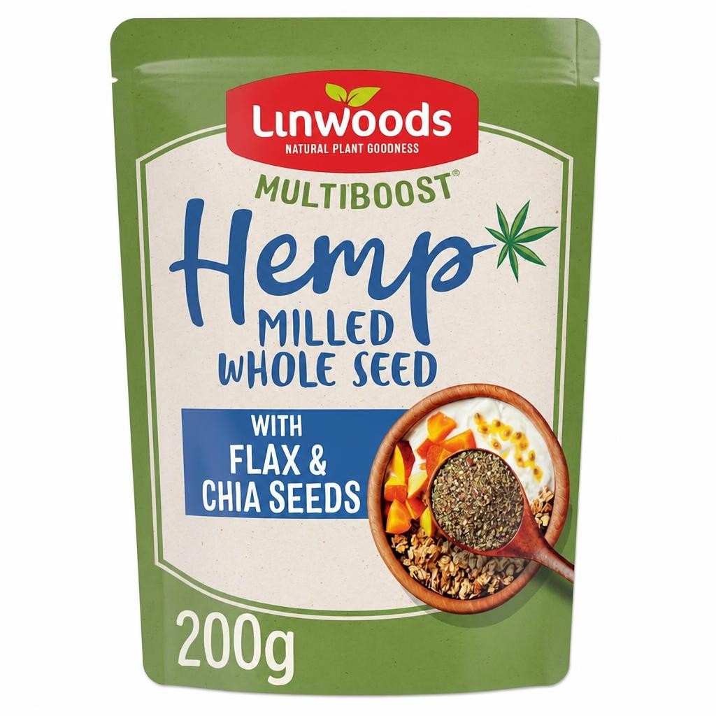 Linwoods Organic Milled Hemp Flax & Chia Seeds 200G