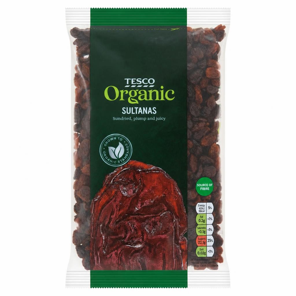 Tesco Organic Sultanas 375G