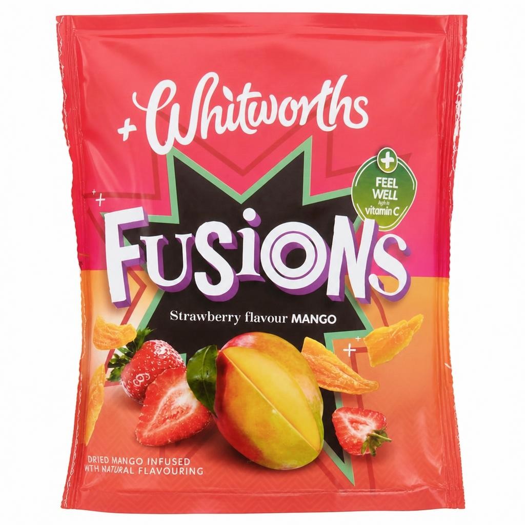 Whitworths Fusions Strawberry Mango 75G