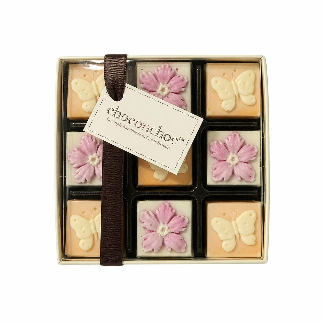 Chocolate Butterflies And Flowers
