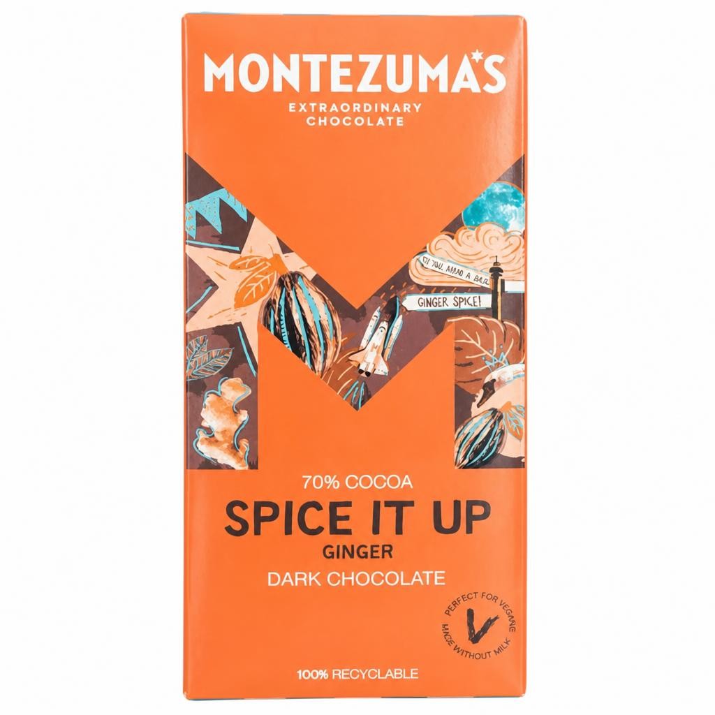 Dark Chocolate Dragon Ginger 90g (Montezuma's)
