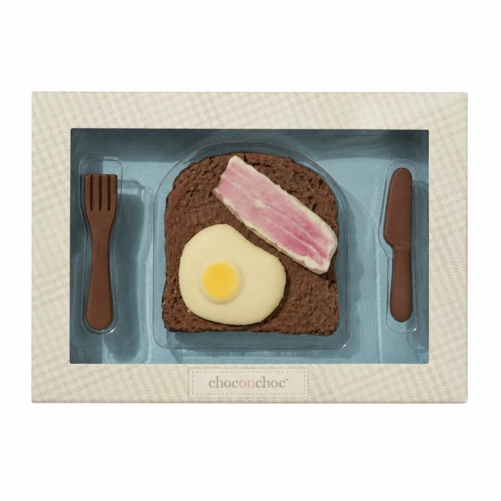 Chocolate Egg And Bacon On Toast