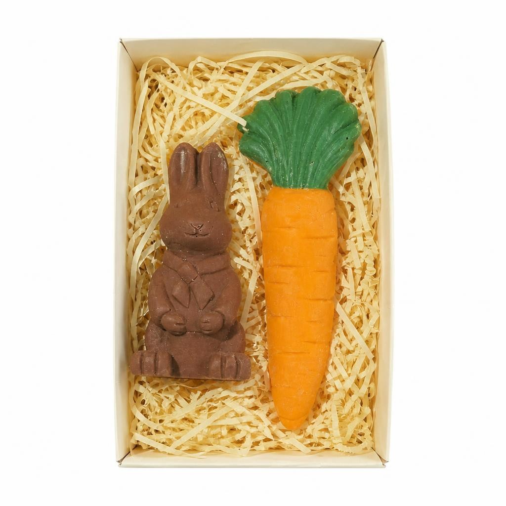 Chocolate Bunny And Large Carrot
