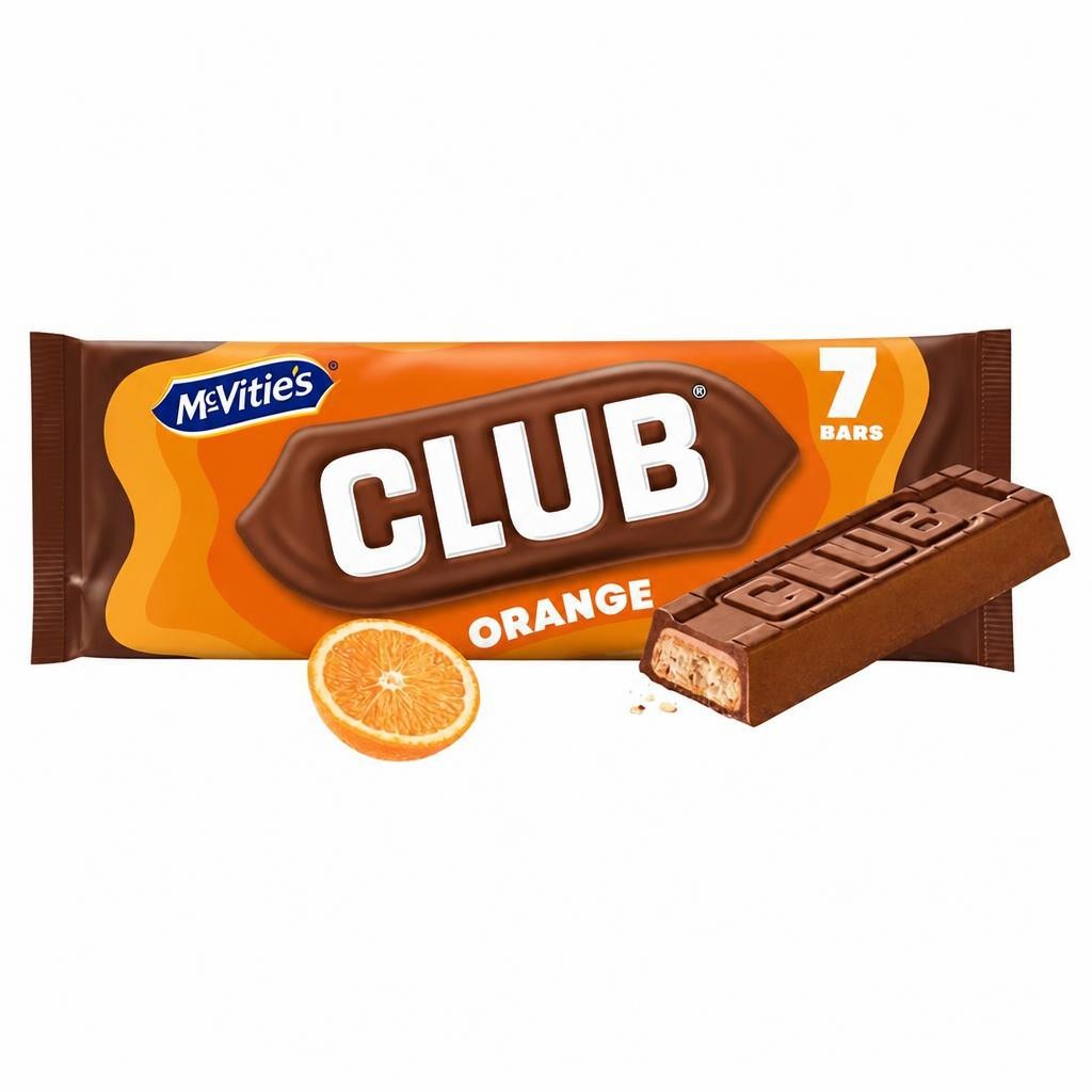Mcvitie's Club Orange Biscuit Bars 7X22G