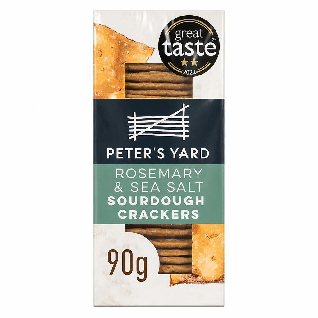 Peter's Yard Rosemary & Sea Salt Sourdough Crackers 90g