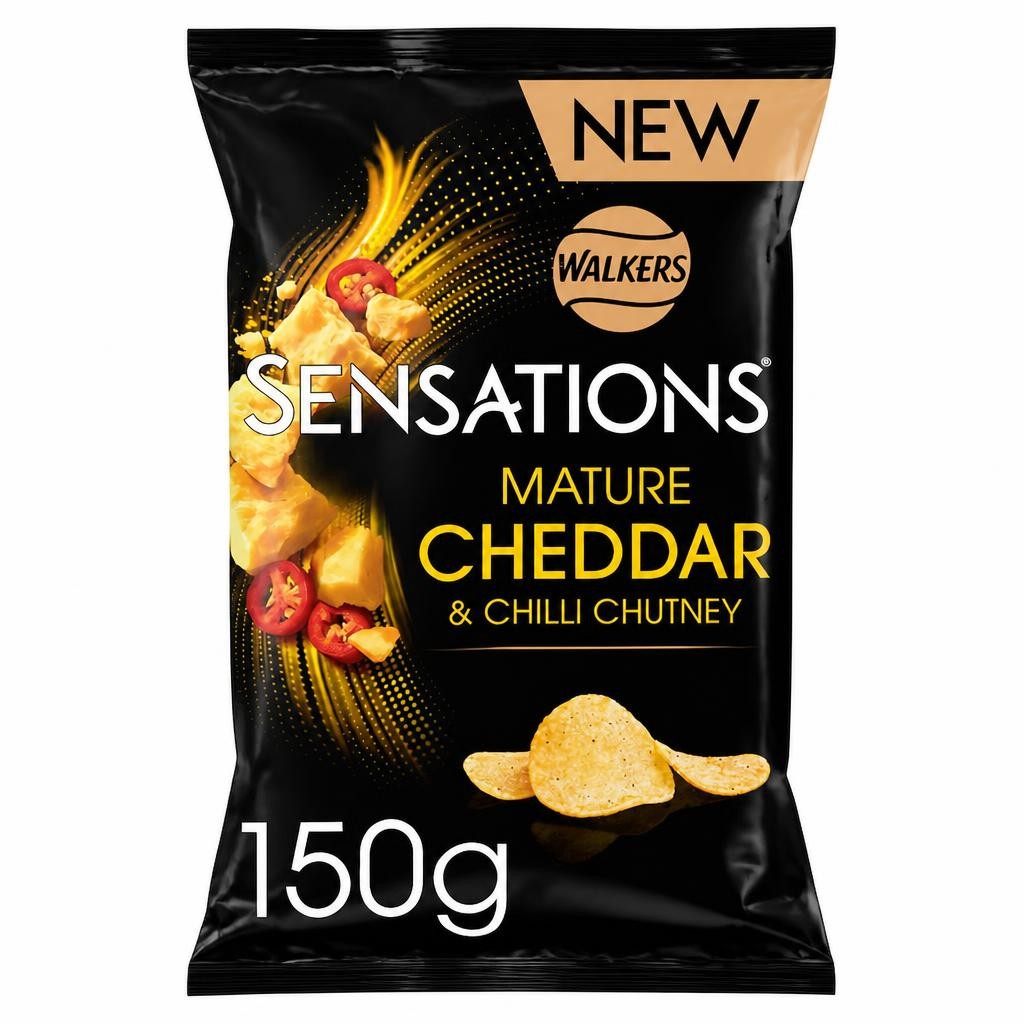 Walkers Sensations Mature Cheddar Cheese & Chilli Sharing Crisps 150g