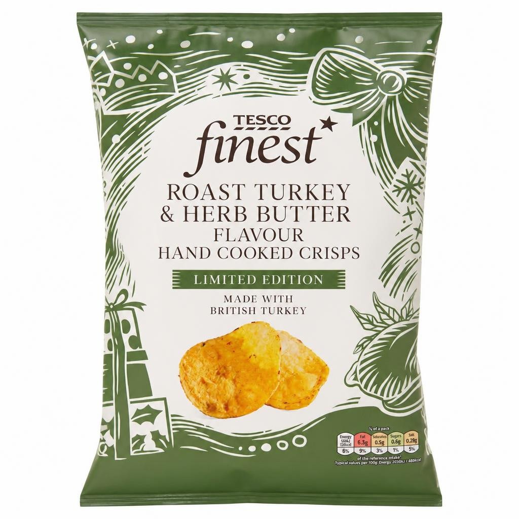 Tesco Finest Roast Turkey & Herb Butter Flv Crisps 150G