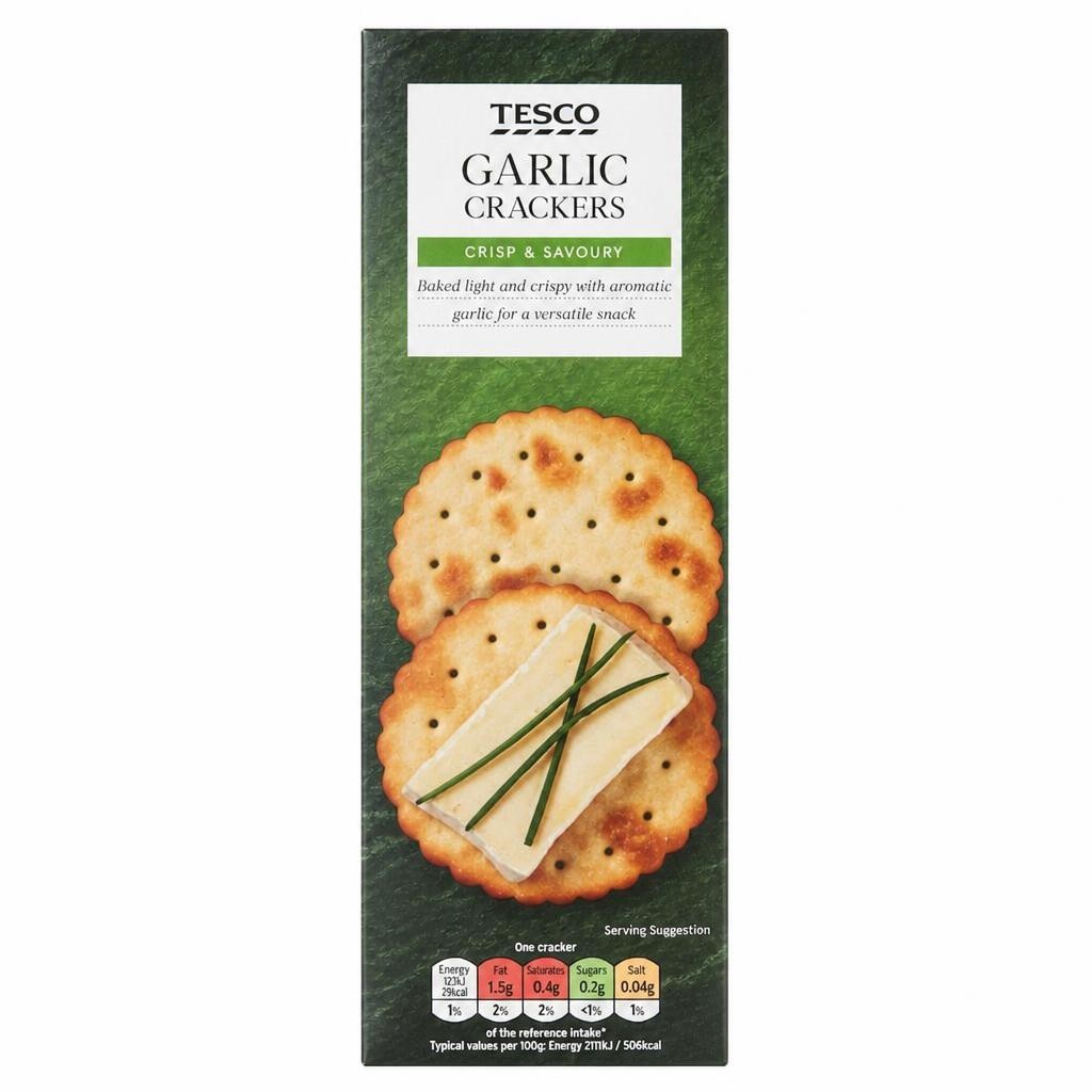Tesco Garlic Crackers 185g
