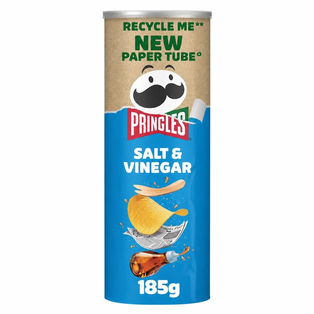 Pringles Salt & Vinegar Sharing Crisps 185g