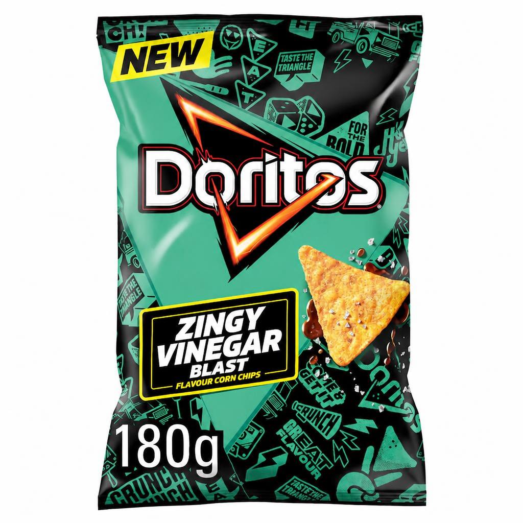 Doritos Zingy Vinegar Blast Sharing Crisps 180g