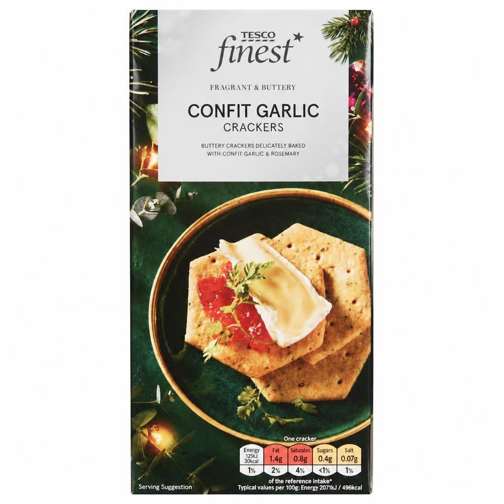 Tesco Finest Confit Garlic Cracker 150g