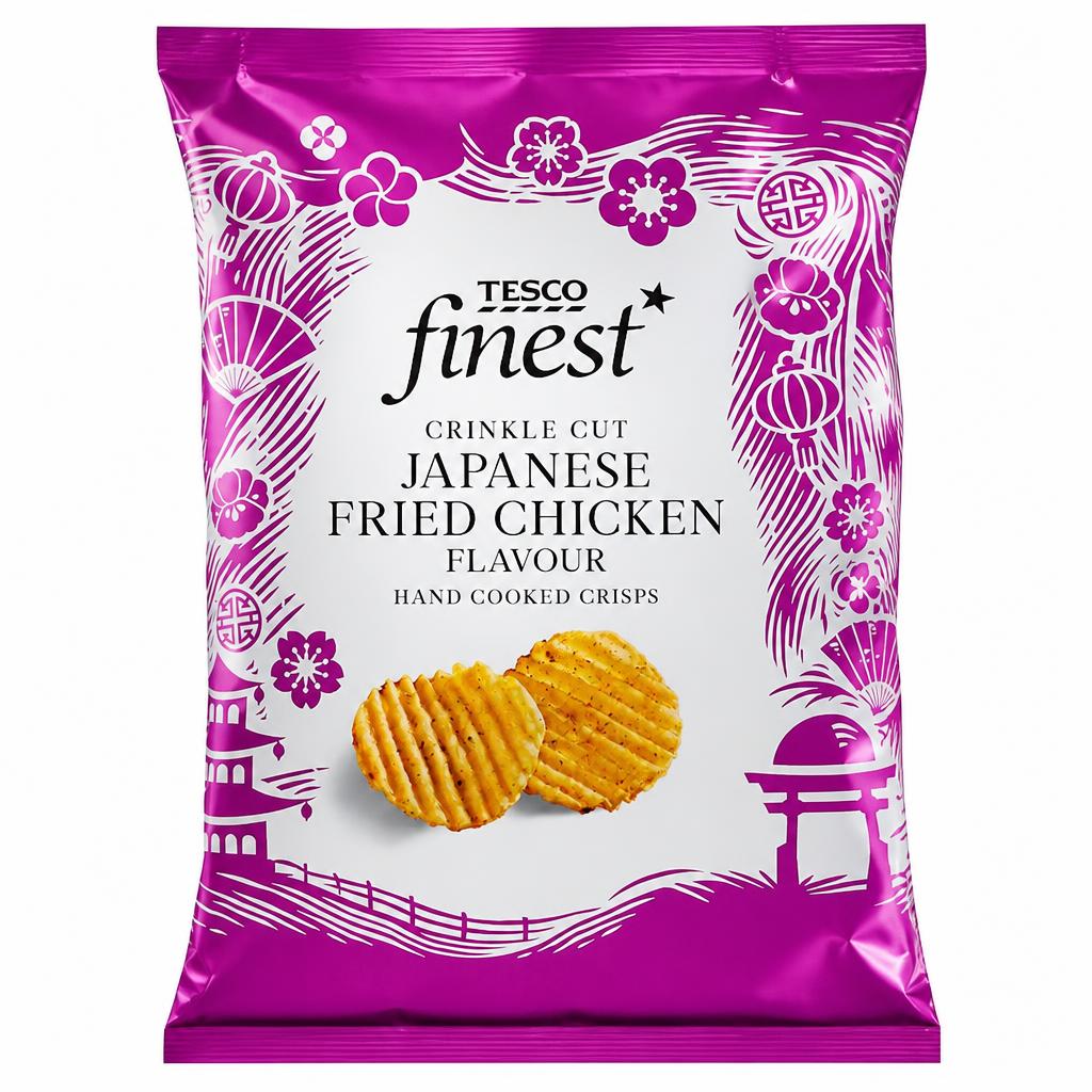 Tesco Finest Japanese Fried Chicken Crinkle Cut Crisps 150g